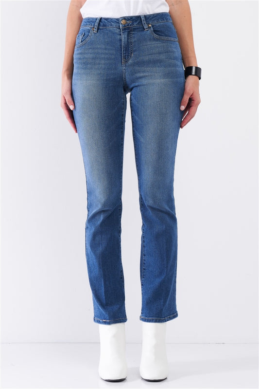 High Waisted Skinny Boot Jeans