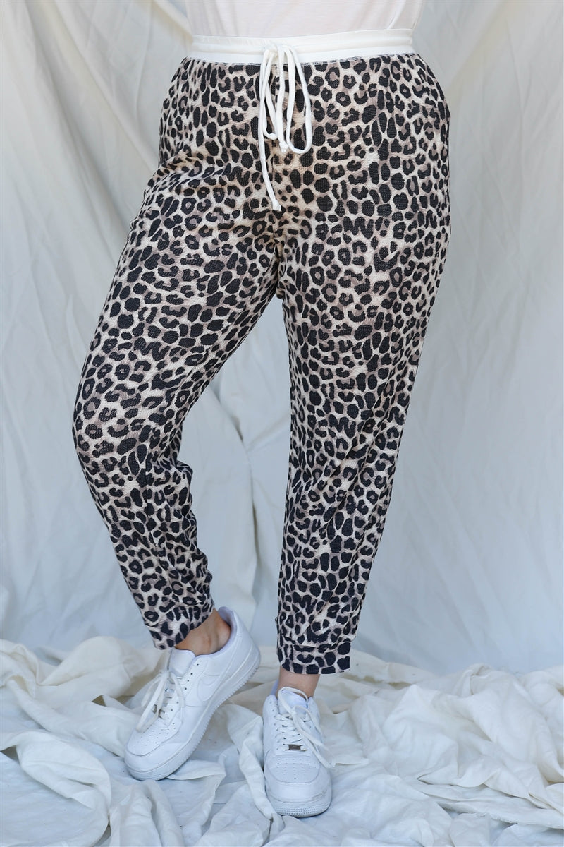 Leopard Print Joggers Pants