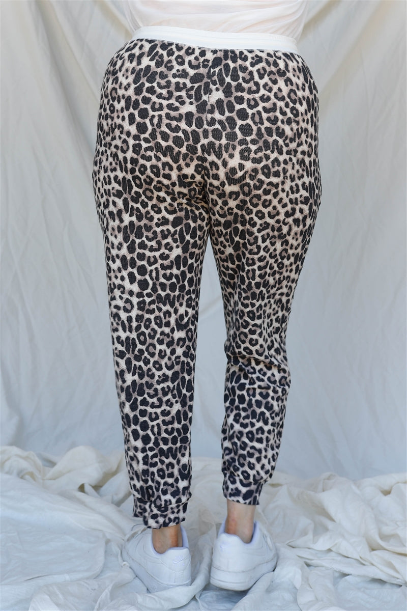 Leopard Print Joggers Pants