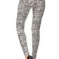 Snakeskin Print Leggings High Waist