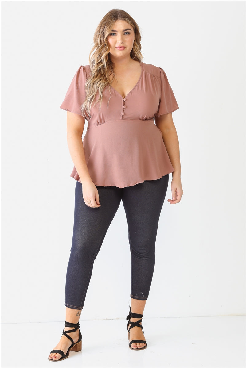 Button up Flare Top