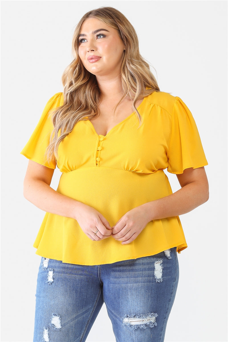 Button up Flare Top