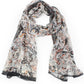 Paisley Print Chiffon Scarf black