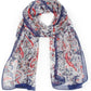 Paisley Print Chiffon Scarf black