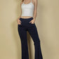 High Waist Flare Pants Navy