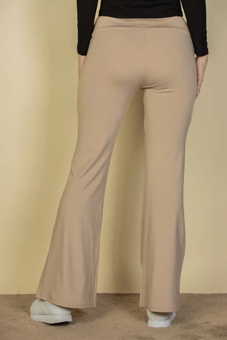 High Waist Flare Pants Taupe