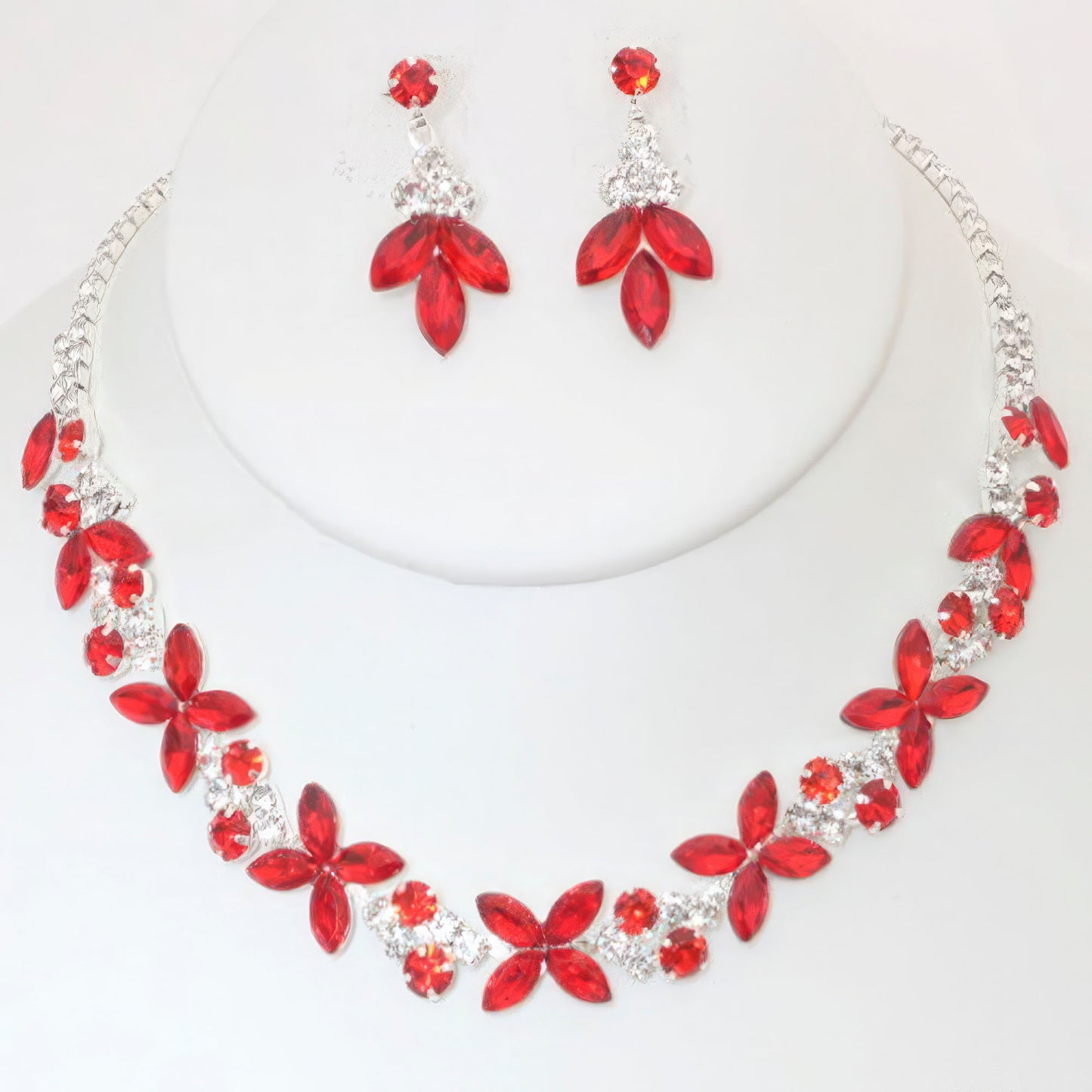 Crystal Necklace And Earring Set