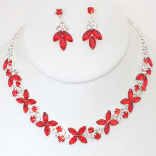 Crystal Necklace And Earring Set