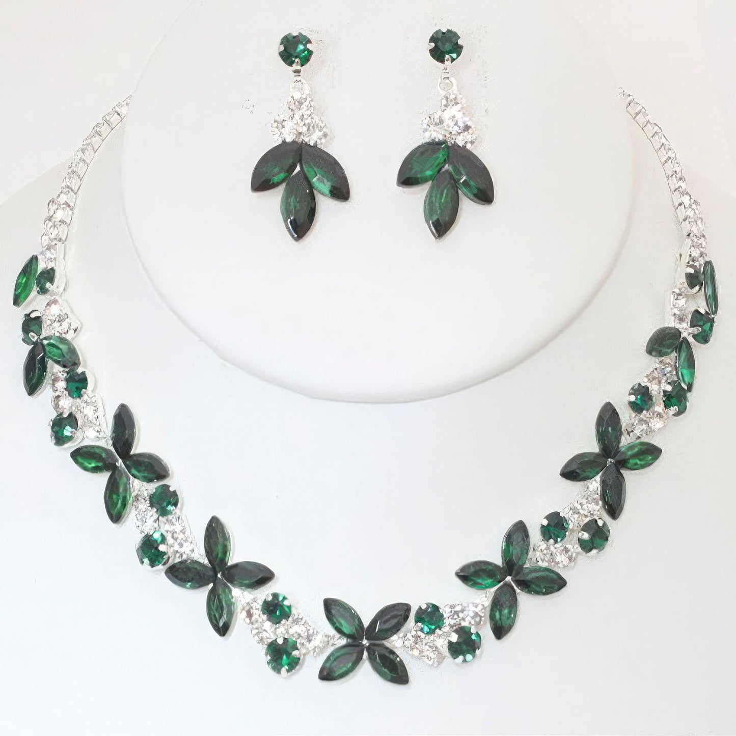 Crystal Necklace And Earring Set