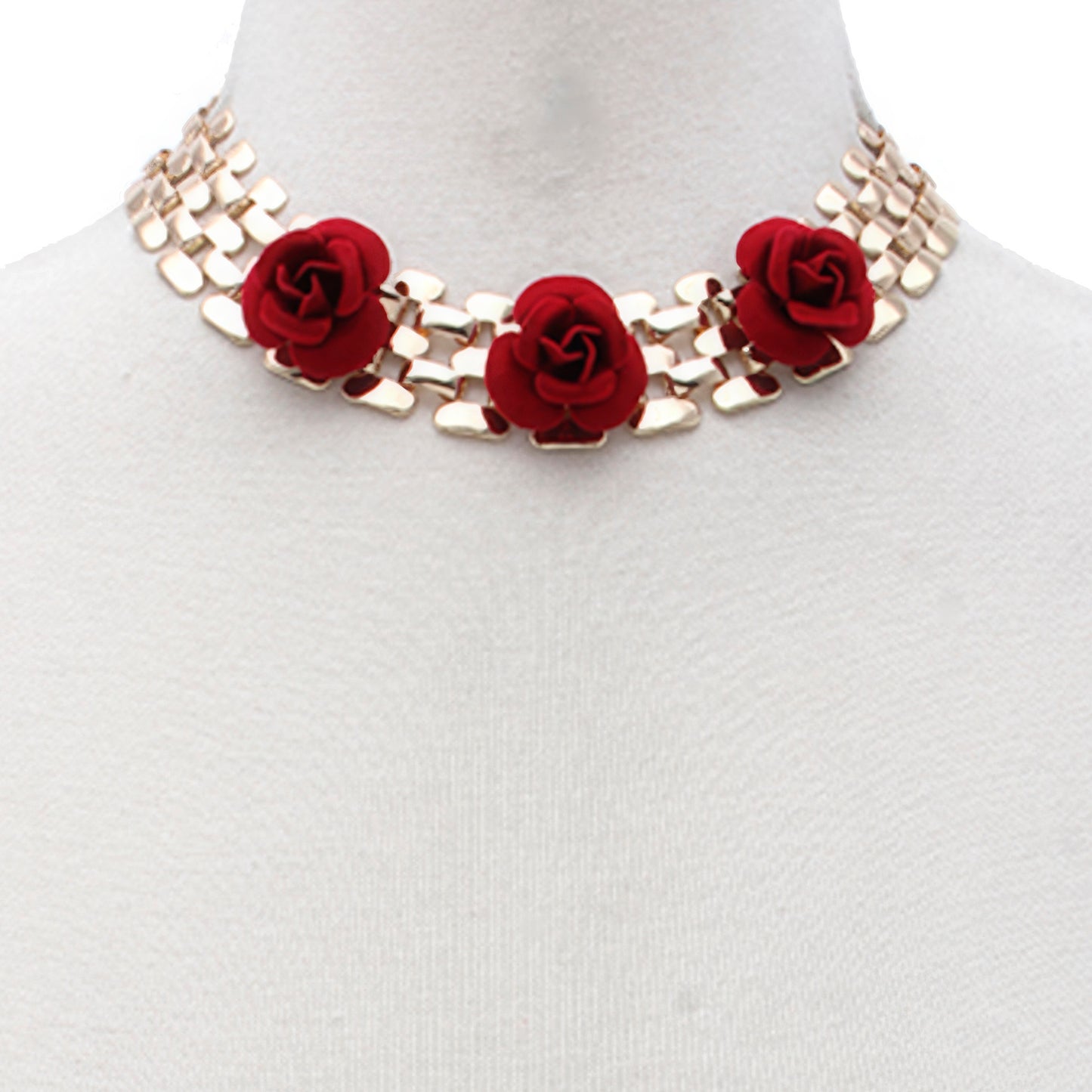 Red Flower Necklace