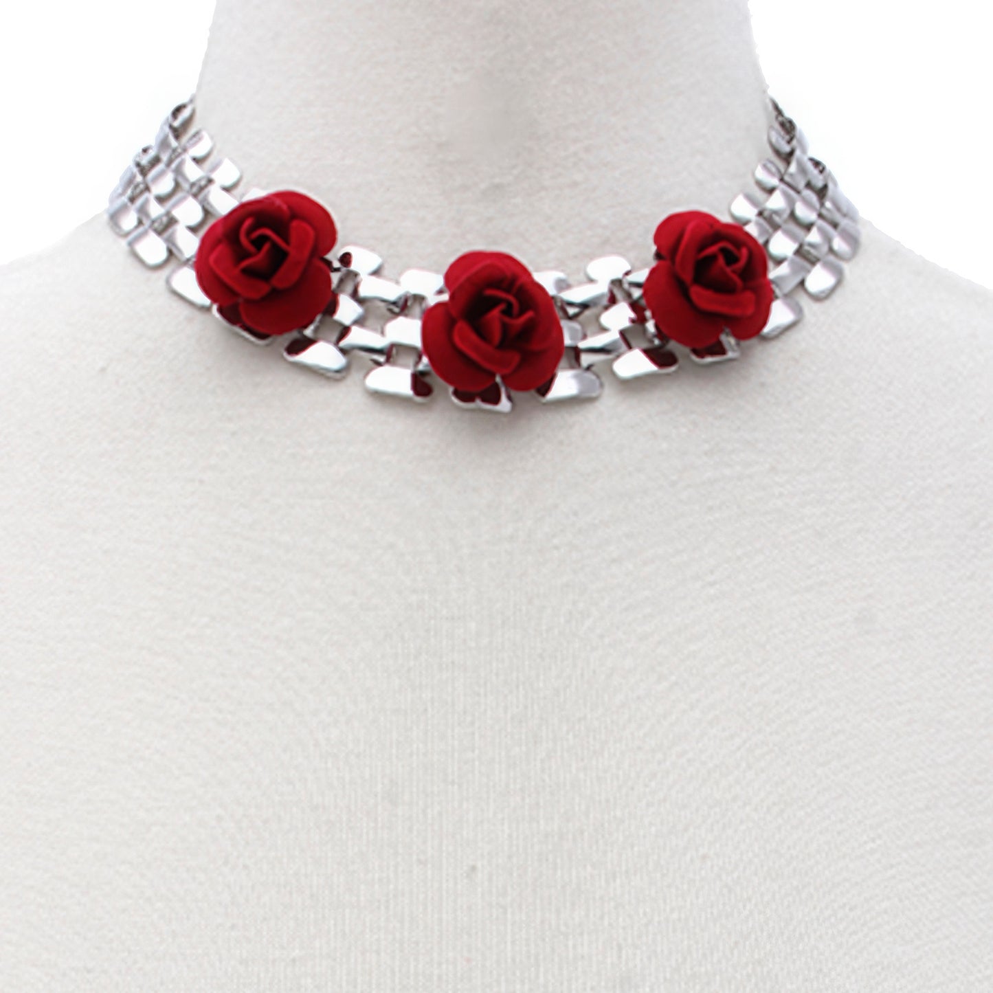 Red Flower Necklace